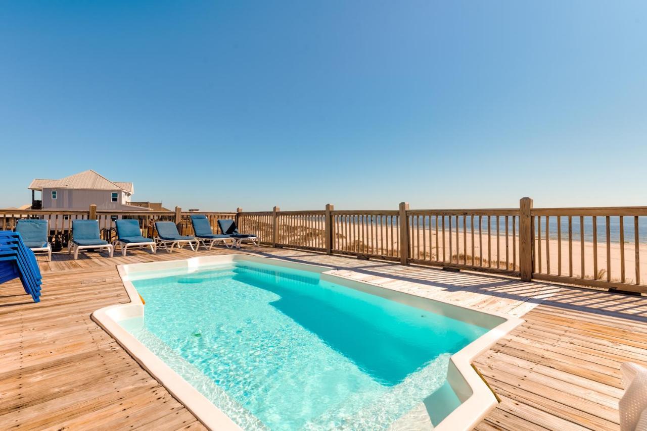 Island Time IV - Pet Friendly! Private Heated Gulf Facing Pool - Covered Porches And Sundecks - This Amazing Home Has It All! Home Dauphin Island Eksteriør billede